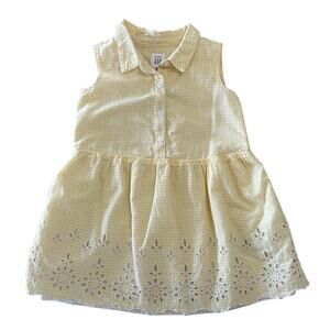 Baby Gap Yellow Gingham Eyelet Dress – Toddler Girl 2T